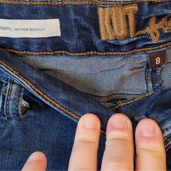 Kut From The Kloth Women's Dark Wash Meryl High Rise Bootcut Jeans Size 8 - Picture 3 of 6